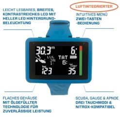 Scubapro LUNA 2.0 AI Mit Smart+ Pro Sender Und Brustgurt Collection 2023/24 -ActionSport Würzburg Shop 05 200 101 Luna AI blau 5 2