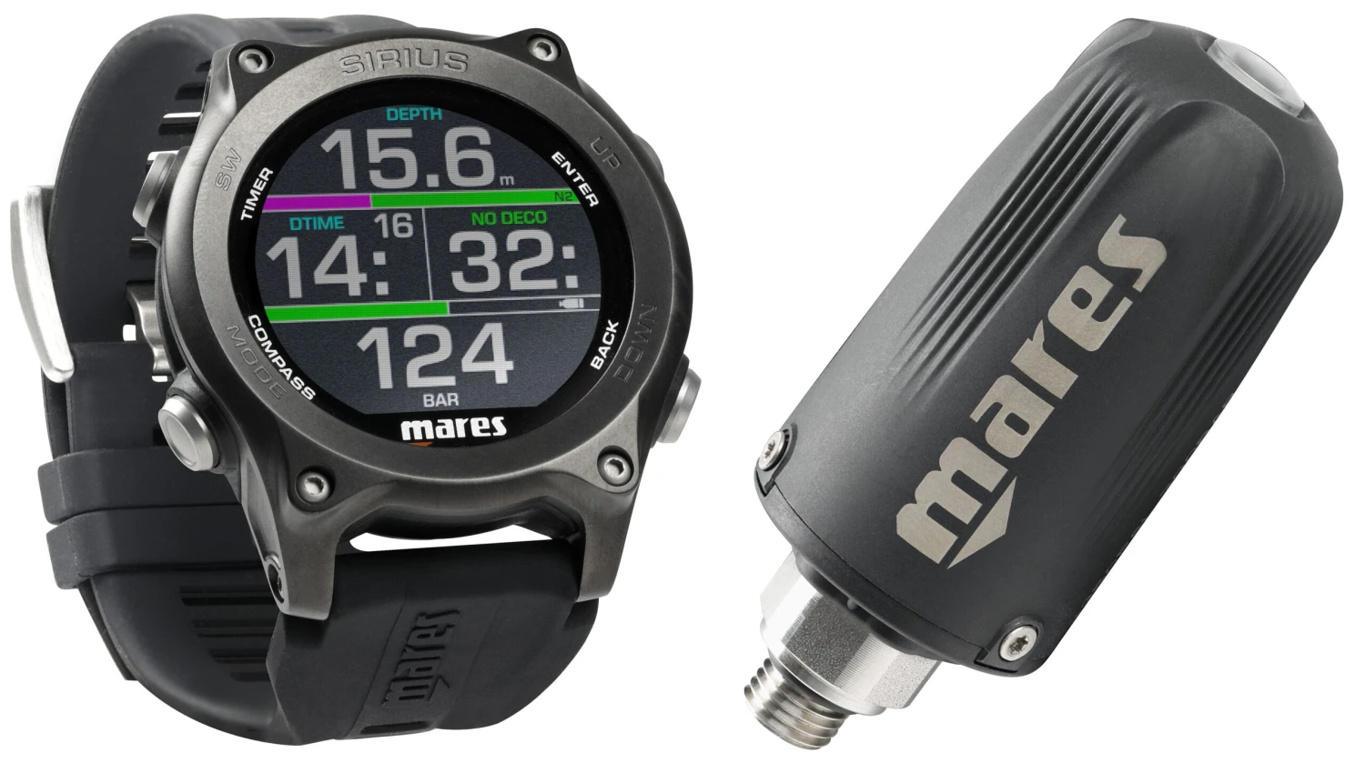 Mares SIRIUS Tauchcomputer Im Uhrenformat Mit Sender 3 Mares SIRIUS Tauchcomputer Im Uhrenformat Mit Sender