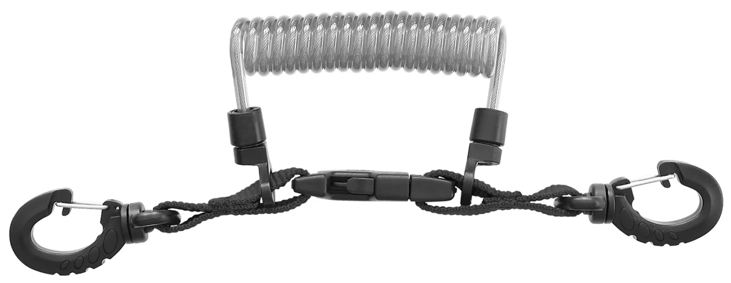 Mares INOX Spiralkabel Mit Karabiner 3 Mares INOX Spiralkabel Mit Karabiner