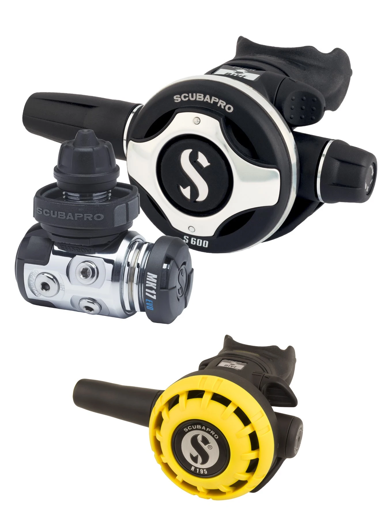 Scubapro MK17 EVO S600 Mit Octopus R195 Atemreglerset 3 Scubapro MK17 EVO S600 Mit Octopus R195 Atemreglerset